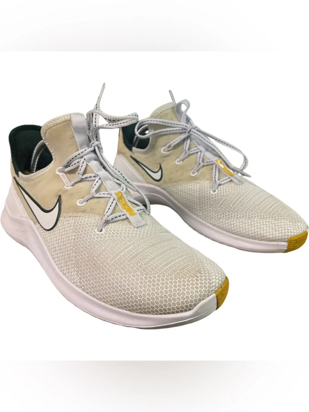 Nike Green Bay Packers  White/Green Free TR 8 Shoes Size 9